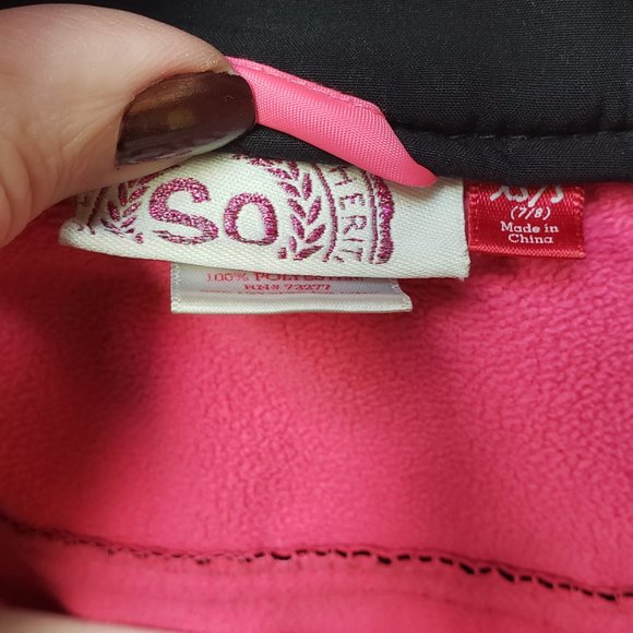 Black and Hot Pink Jacket Size 7/8 Brand SO - Picture 3 of 6